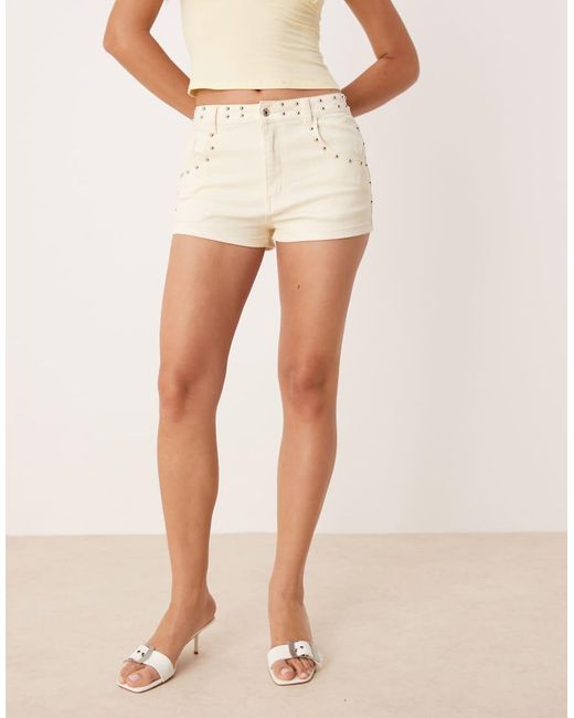 Never Fully Dressed Natural Studded Hot Pant