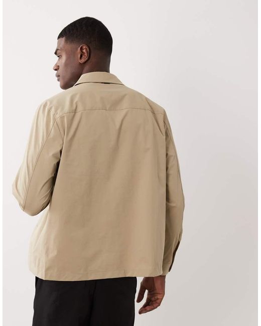 Mango White Performance Crease Proof Breathable Jacket for men