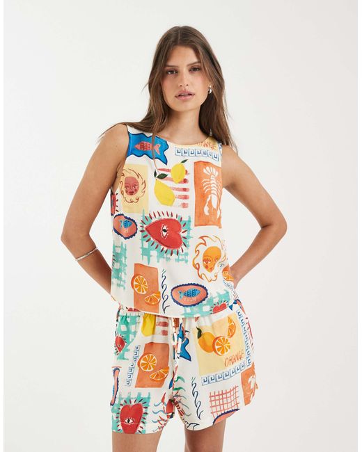 Pieces Blue Sleeves Top
