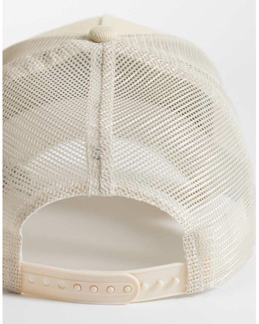 KTZ Natural Leather Patch Denim Trucker Cap