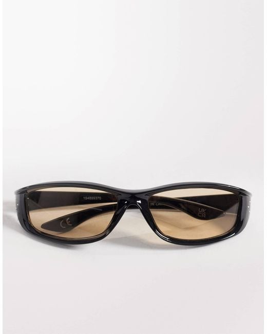 ASOS Natural Wrap Sunglasses for men