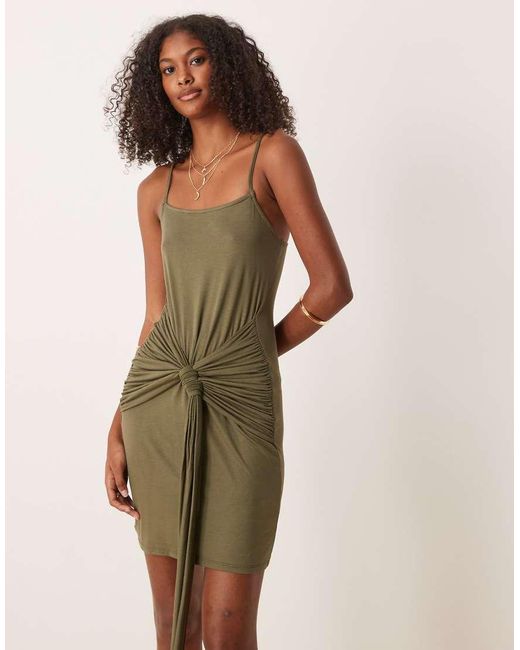 ASOS Natural Twist Detail Cami Mini Dress