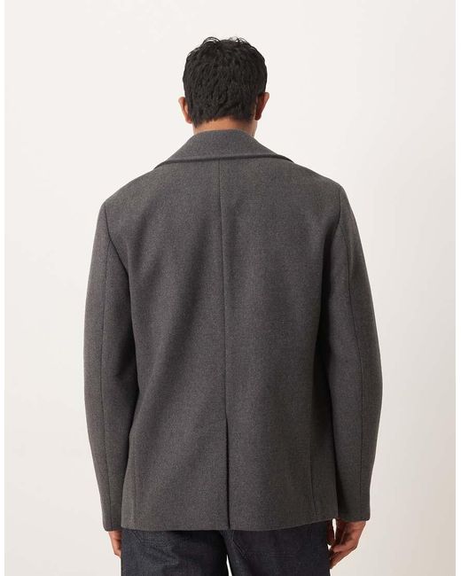 Mango Gray Wool Mix Jacket for men
