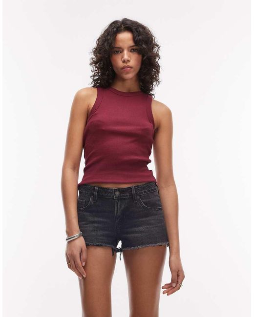 Levi's Red Low Waisted Denim Shorts