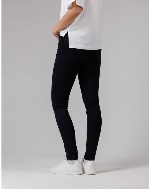 French Connection Black Cotton Blend Stretch High Rise Skinny Denim Jeans