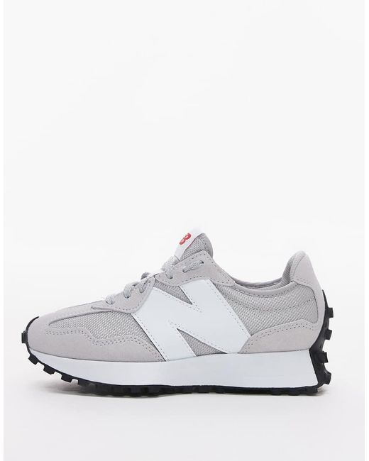 New Balance White 327 Trainers
