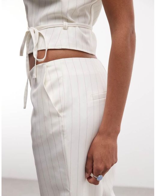 Collusion White Straight Leg Trouser