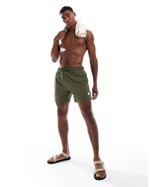 Threadbare Green Swim Shorts for men