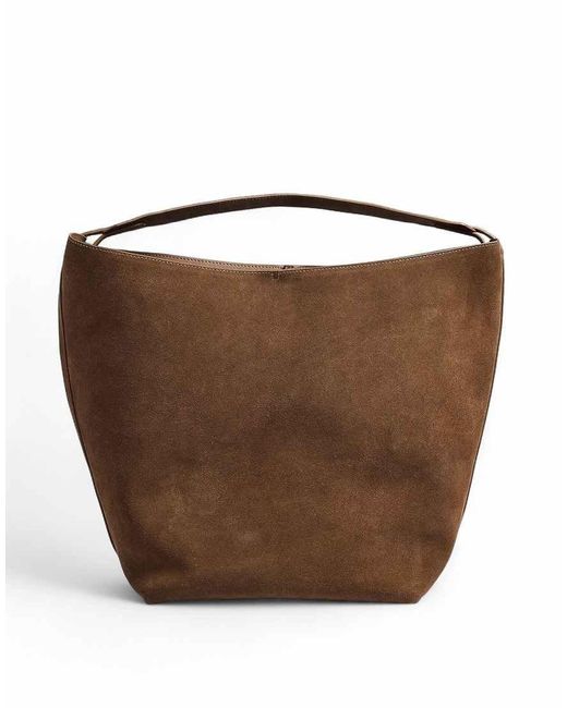 NA-KD Brown Soft Suede Tote Bag