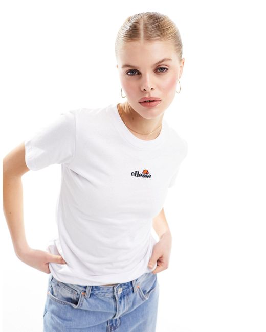Camiseta blanca con estampado en la espalda juentos Ellesse de color White