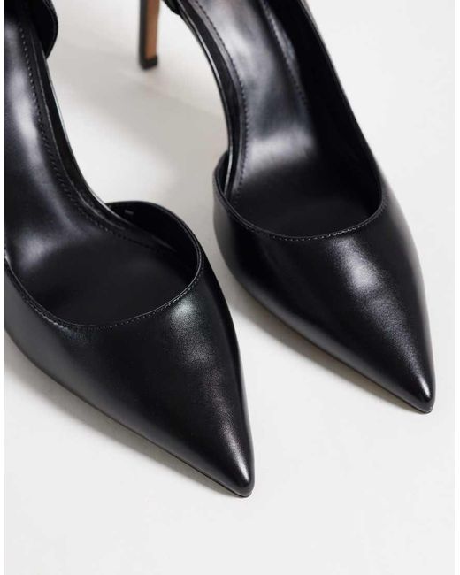 Mango Blue Heeled Court Shoe