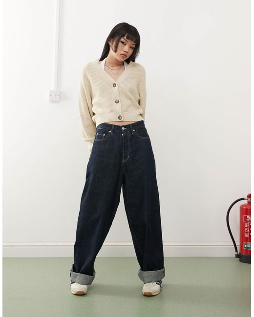 Monki Natural – gerippte strickjacke