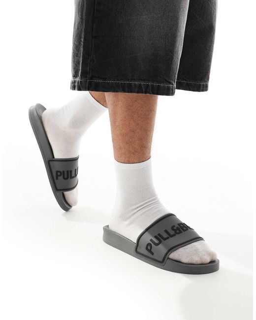 Pull&Bear Black Slider for men