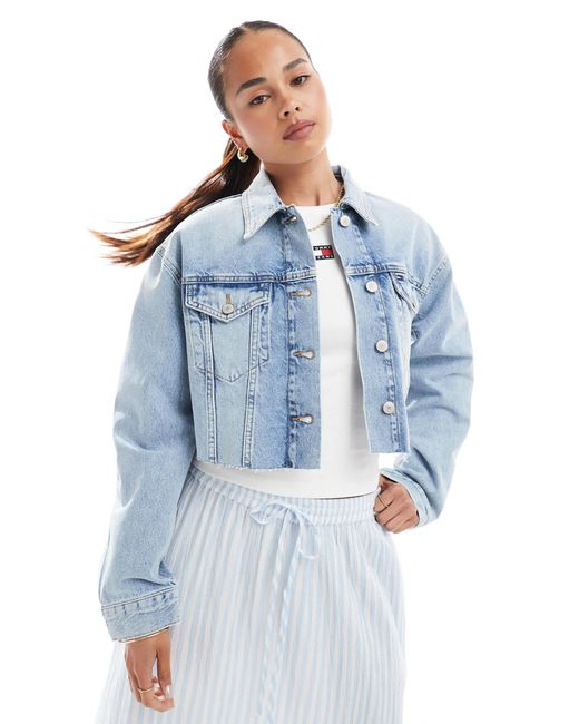 Tommy Hilfiger Blue – cropped trucker-jeansjacke