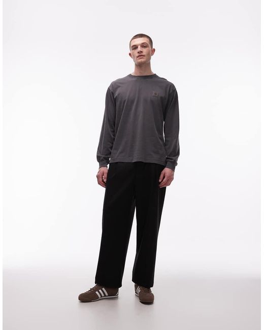 Carhartt Gray Nelson Long Sleeve T-shirt for men