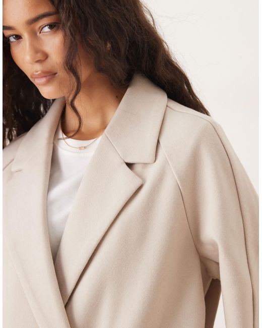 ASOS Natural Chuck On Overcoat