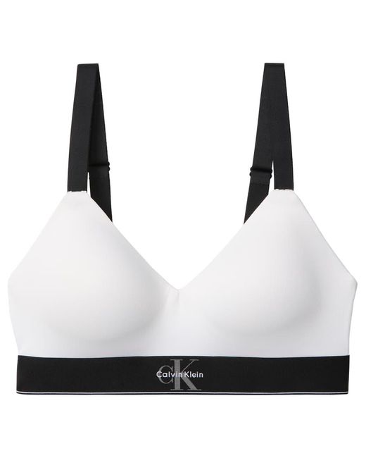 Calvin Klein Brown Graphic Logo Lightly Lined Bralette