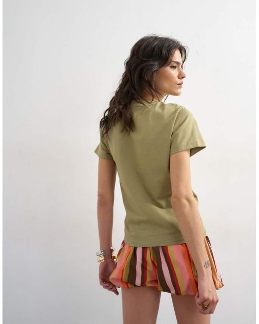 TOPSHOP Brown Sport Graphic Boxy Tee