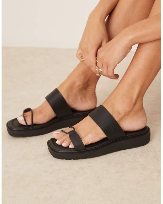 Calvin Klein Brown Double Bar Sliders