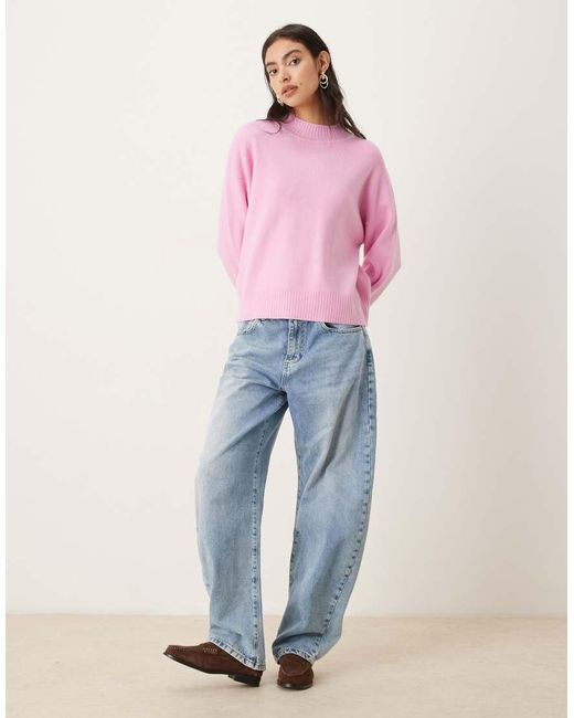 Mango Pink High Neck Jumper