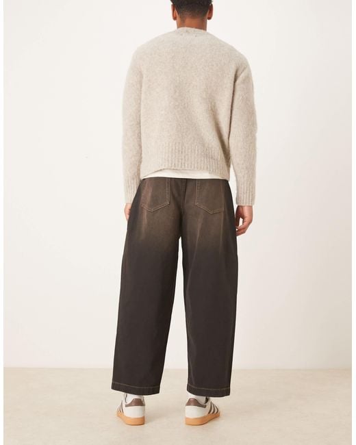 ASOS Natural Oversized Tapered Fit Jeans With Tint for men