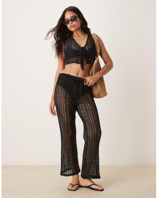 Aray Black Lace Beach Waistcoat