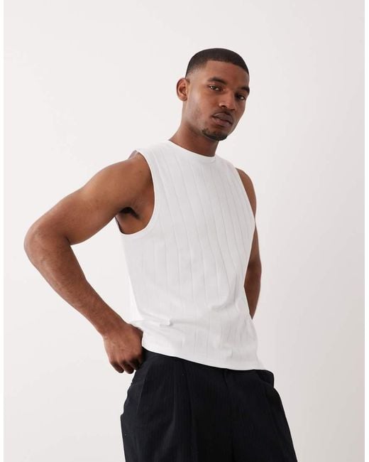 ASOS Natural Heavyweight Regular Fit Tank for men