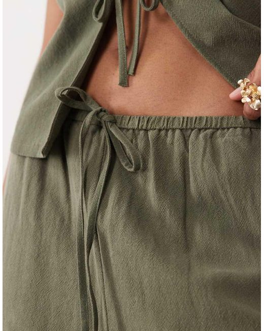 Miss Selfridge Natural Linen Look Pull On Trouser