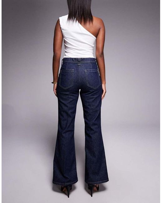 River Island Blue Relaxed Flare Jean