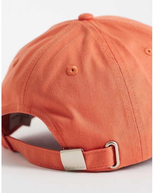 Calvin Klein Orange Embroidery Baseball Cap for men