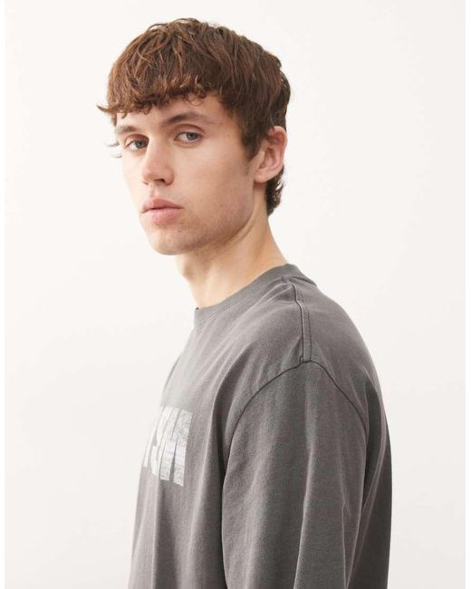 Weekday Gray Relaxed Fit T-shirt for men