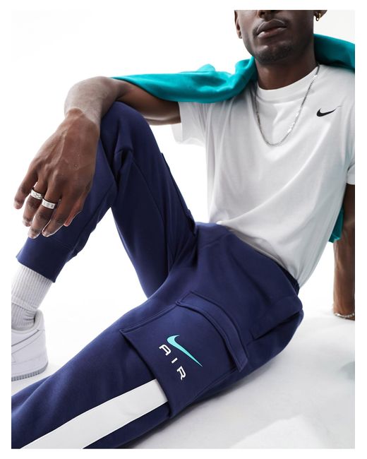 Nike Blue Air Sweatpants for men
