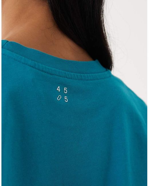 4505 Blue Icon Heavyweight Cotton Cropped T-shirt With Quick Dry Finish