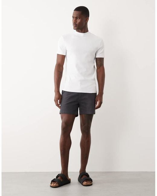 ASOS White Skinny Short Length Chino Shorts for men