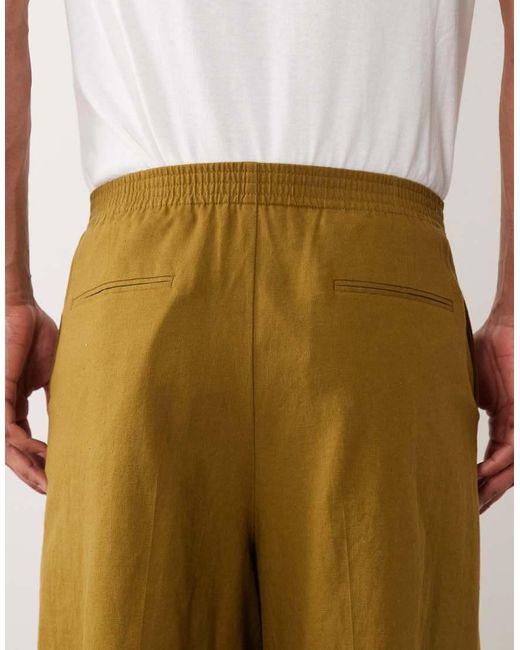 ASOS Natural Bermuda Suit Shorts for men