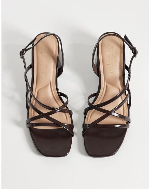 New Look Metallic Multistrap Block Heeled Sandals