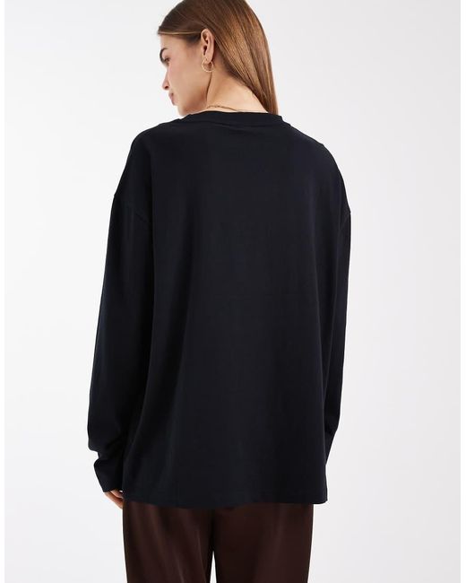 ASOS Blue Long Sleeve T-Shirt With Botanica Graphic