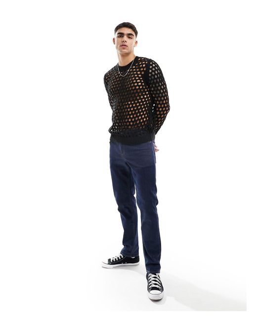 ASOS Black Knitted Jumper for men