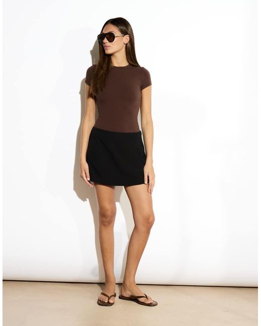 NARRATED Black Mini Skorts