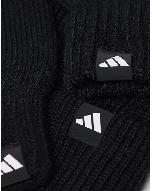Adidas Originals Black Adidas Training Glove And Beanie Gift Set