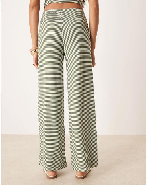 Pantalon large d'ensemble à rayures ASOS en coloris White