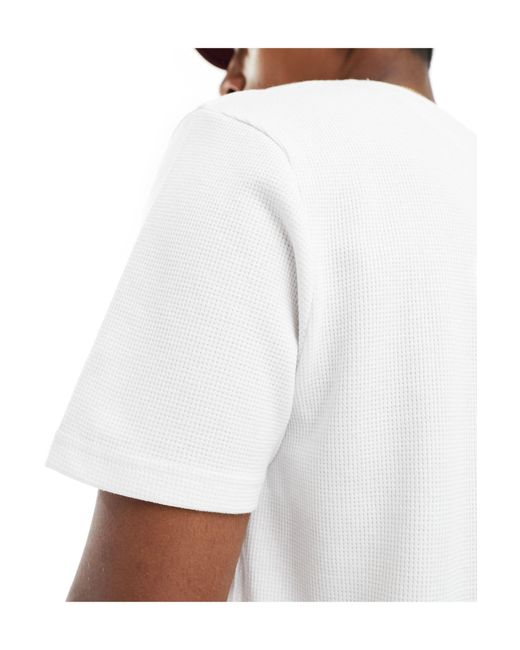 Brave Soul White Waffle Knit T-shirt for men