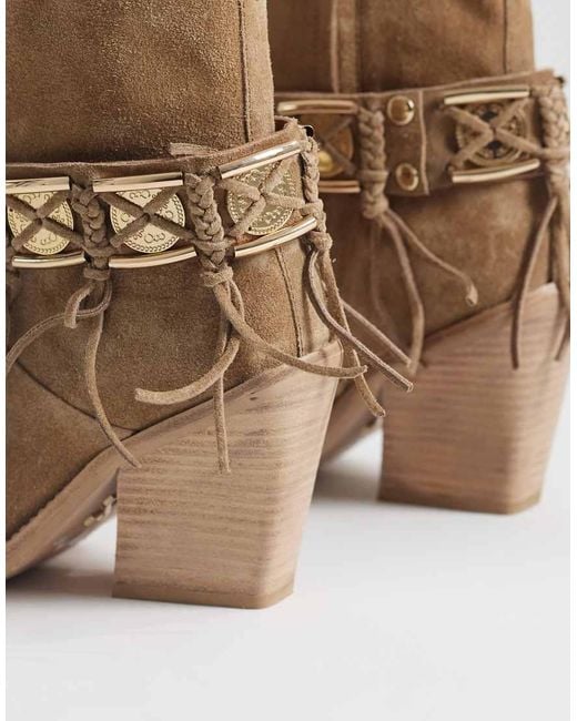 Bronx Brown New-kole Fringe Western Ankle Boots