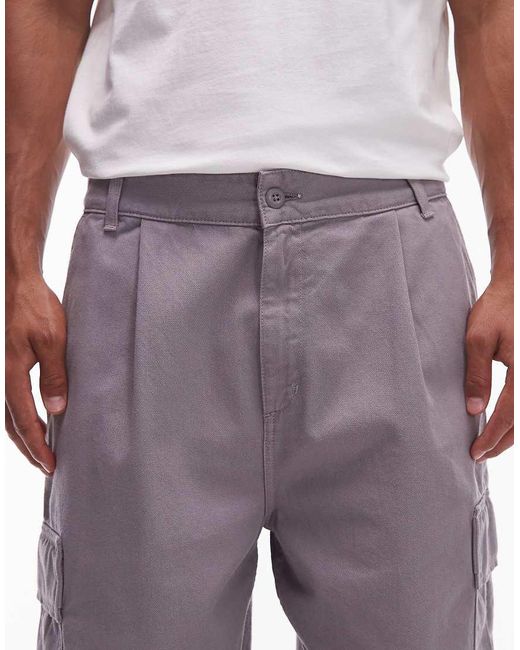 Carhartt Gray Cole baggy Cargo Trousers for men