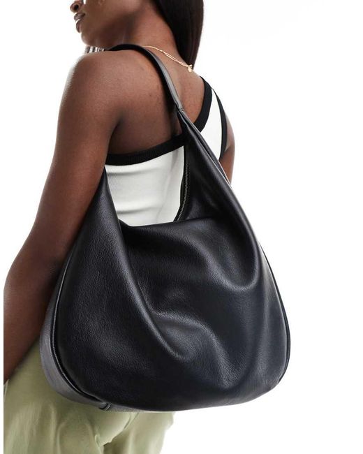 Pull&Bear Black Slouchy City Bag