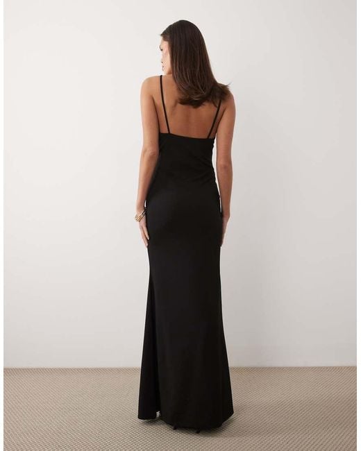 ASOS Multicolor Maxi Dress With Skinny Straps And Bust Detail