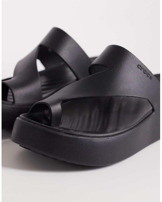 CROCSTM Blue Getaway Platform Toe Loop Sandals
