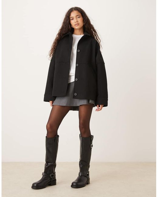 ASOS Blue Slouchy Formal Harrington Jacket