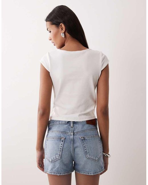 Calvin Klein White Archive Mini Denim Short
