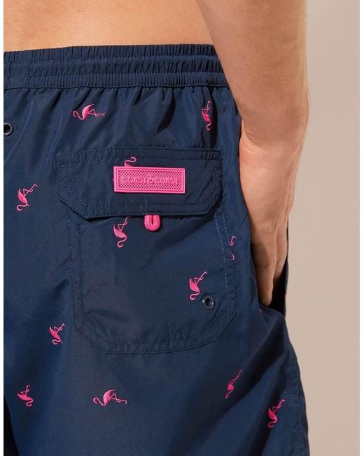 Calzedonia Blue Pattern Swim Boxer Formentera for men